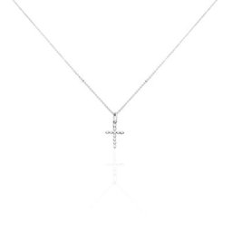 Collier Norine Argent Blanc Oxyde De Zirconium