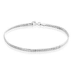 Bracelet Izel Maille Anglaise Or Blanc