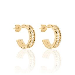 Boucles D'oreilles Pendantes Marie-baptistine Plaqué Or Oxyde