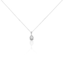 Collier Or Blanc Uxellus Oxyde De Zirconium