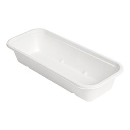 Barquette 1 compartiment en cellulose naturelle fibre de canne sucre