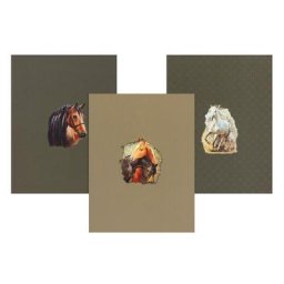 Panel sweat ""chevaux"", marron/multicolore