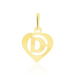 Pendentif Eudocie Coeur Lettre Or Jaune