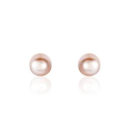Boucles D'oreilles Puces Ursulina Or Jaune Perle De Culture