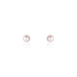 Boucles D'oreilles Puces Suki Rondes Nacres Or Jaune Perle De Culture