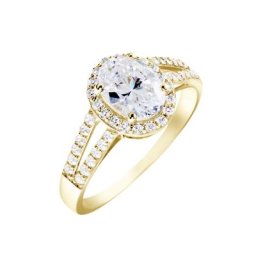 Bague Or Jaune Arjun Oxydes De Zirconium