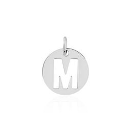 Pendentif Elio M Argent Blanc