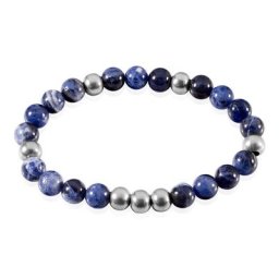 Bracelet Adonis Acier Blanc Pierre De Synthese