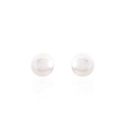 Boucles D'oreilles Puces Ursulina Or Jaune Perle De Culture