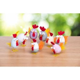buttinette Kit créatif ""poules multicolores