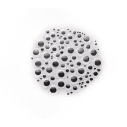 Yeux mobiles pour peluches, à coller, 5–20 mm Ø, set de 100 pièces