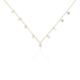 Collier Plaqué Or Oxydes De Zirconium