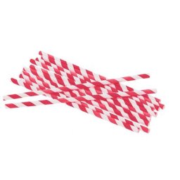Pailles, rouge, 10 pièces