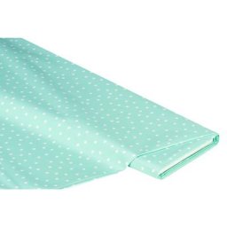 Linge de table épongeable - toile cirée ""pois"", menthe/blanc