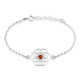 Bracelet Argent Blanc Aeson Ambre