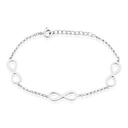 Bracelet Aliya Argent Blanc Rhodié