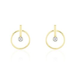 Boucles D'oreilles Or Jaune Adrienn Diamants