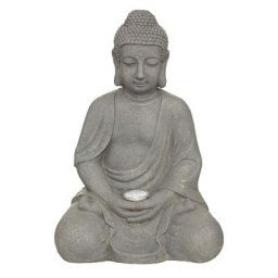 Lampe d'extérieur solaire Bouddha Ardoise H. 43 cm Unisexe
