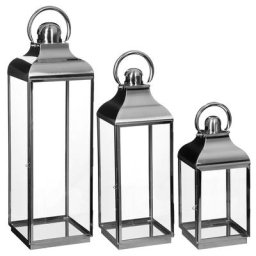 Lot de 3 lanternes d'extérieur Acier Unisexe