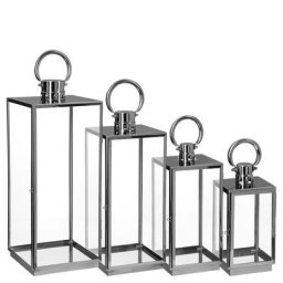 Lot de 4 lanternes d'extérieur Acier Unisexe