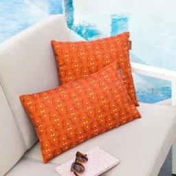 Coussin déco d'extérieur Adiya Ambre 50 x 30 cm - Polyester Unisexe