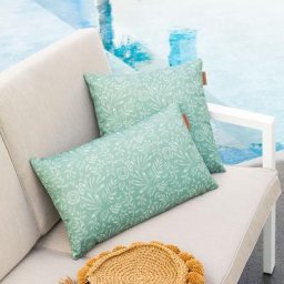Coussin déco d'extérieur Adiya Vert jade 40 x cm - Polyester Unisexe
