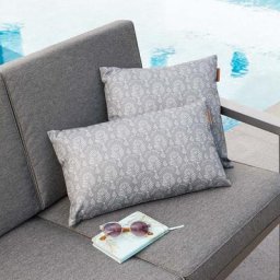 Coussin déco d'extérieur Adiya Ardoise 40 x cm - Polyester Unisexe