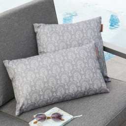 Coussin déco d'extérieur Adiya Ardoise 50 x 30 cm - Polyester Unisexe