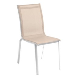 Chaise de jardin empilable Axant Lin Blanc
