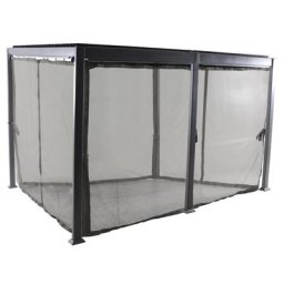 Moustiquaire pour pergola Avila Graphite 4 x 3 m - Polyester Unisexe