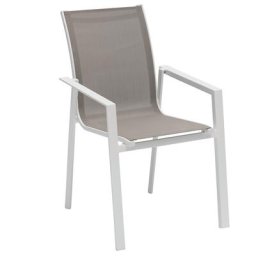 Fauteuil de jardin Pavane Noisette Blanc