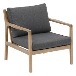 Fauteuil de salon jardin Lacovia Acacia Polyester, certifié FSC®
