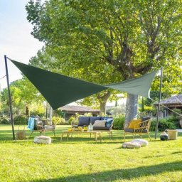 Voile d'ombrage rectangulaire Shae Vert olive Hespéride