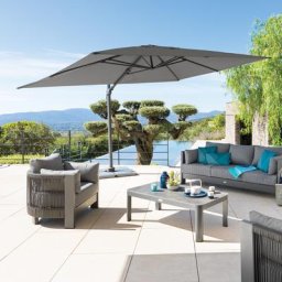 Parasol déporté rectangulaire Éléa avec toile Sunbrella® Hespéride