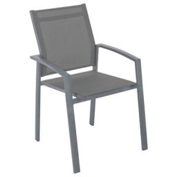 Fauteuil de jardin empilable Axiome Silex Gris Quartz