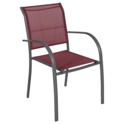 Fauteuil de jardin empilable Piazza Bordeaux Graphite