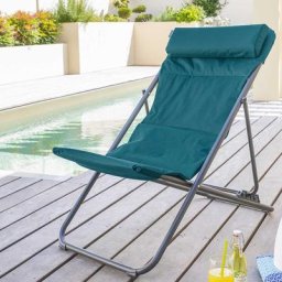 Chilienne de jardin pliante Jubba Bleu canard Graphite