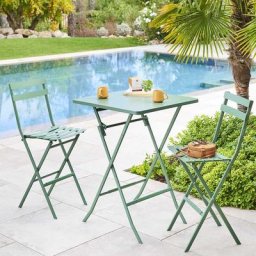Table haute pliante de jardin Greensboro Vert olive