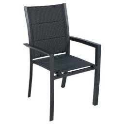 Fauteuil de jardin empilable Allure Gris poivre Graphite