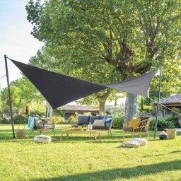 Voile d'ombrage rectangulaire Shae Ardoise Hespéride