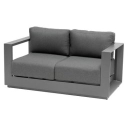Canapé de jardin Allure Graphite Gris zebrano Aluminium traité époxy, Polyester
