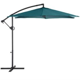 Parasol déporté rond Janeiro Bleu canard Hespéride