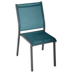 Chaise de jardin empilable Essentia Bleu canard Graphite