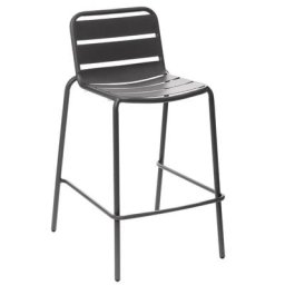 Chaise de bar empilable Phuket Graphite Jardin