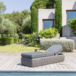 Lit de piscine Mooréa Terre d'ombre Jardin
