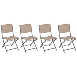 Lot de 4 chaises jardin pliantes Modula Lin Tonka