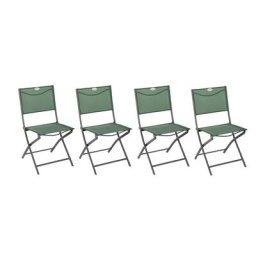 Lot de 4 chaises jardin pliantes Modula Vert olive Graphite