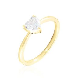 Bague Solitaire Or Jaune Idelle Oxyde De Zirconium