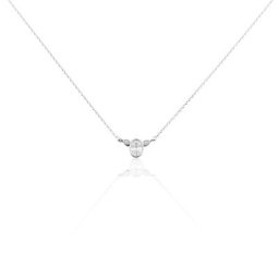 Collier Argent Blanc Afonso Oxyde De Zirconium