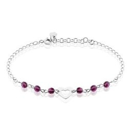 Bracelet Hazan Argent Blanc Pierre De Synthese
